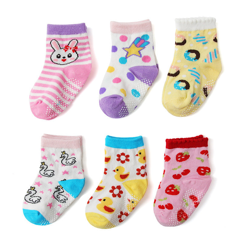 Cartoon Cotton Dispensing Non-slip Children's Socks