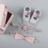 New baby hair accessories socks and shoes set box