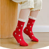 Children's Socks Autumn And Winter Cartoon Forest Red Lace Socks