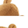 Children's Bear Ears Knitted Cuffed Solid Color Dome Warm Hat