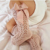 Children's Solid Color Mesh Bow Mid Length Socks With Removable Loops