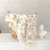 Baby Cotton Crepe Print Fringed Blanket Wrap