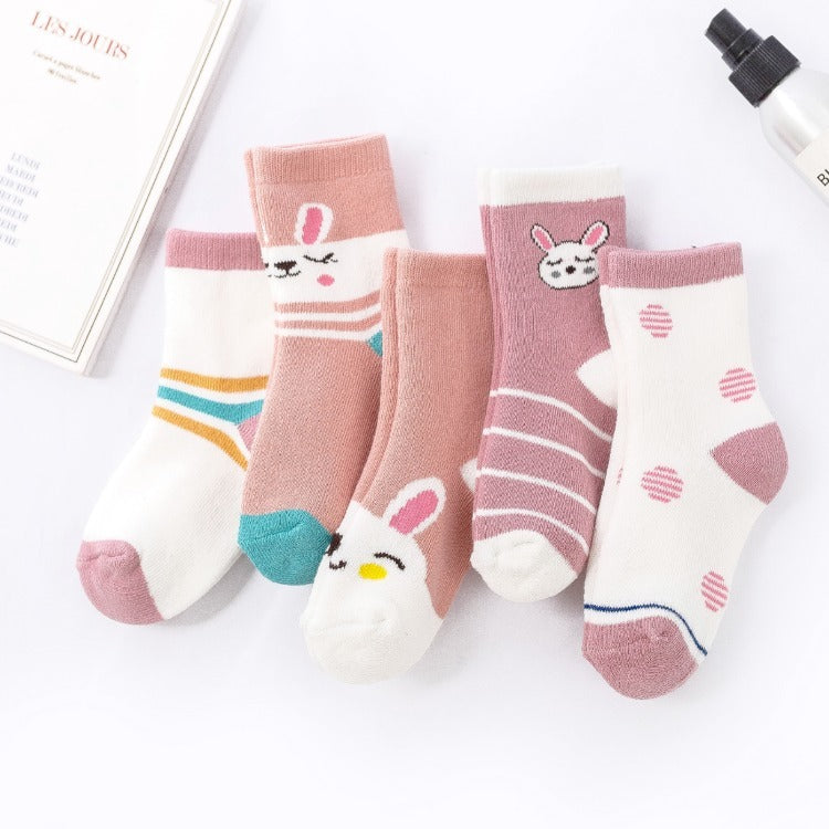 Cute And Thick Children's Warm Terry Socks