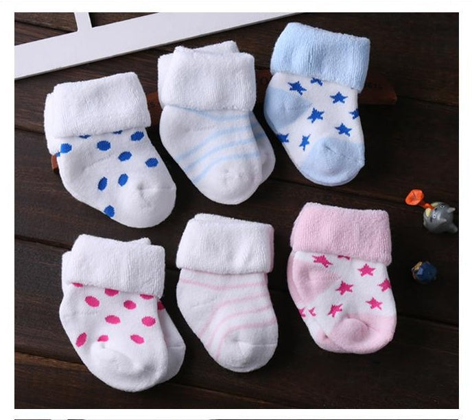 Thickened Winter Cotton Socks For Newborn Boys And Girls