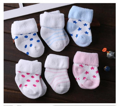 Thickened Winter Cotton Socks For Newborn Boys And Girls