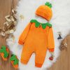 Halloween Baby One-piece Hat Long-sleeved Romper Three-piece Set