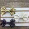 Nylon rope solid color bow baby hair ring