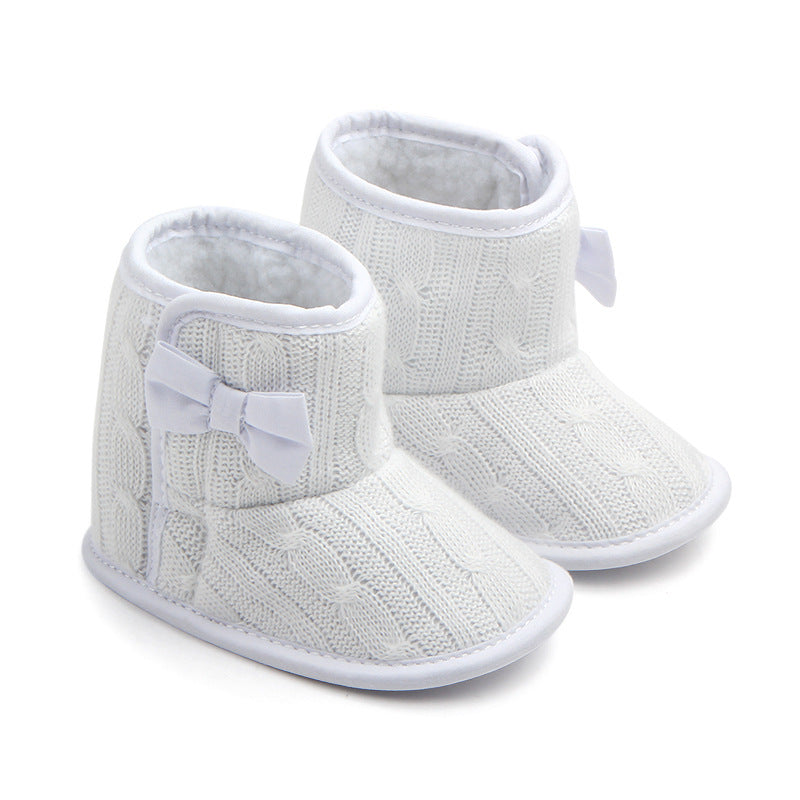 Manufacturers selling Wool Knitted Winter new bow shoes baby toddler shoes shoes boots 1646