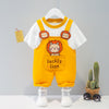 Children's Clothing Men And Women Baby Summer Cartoon Short-sleeved Overalls