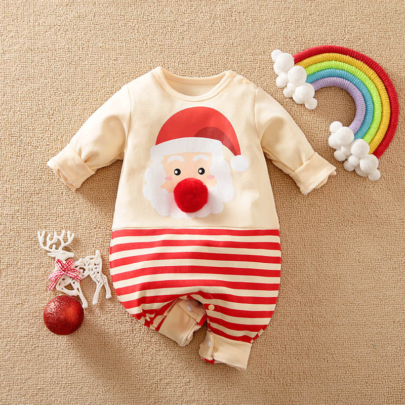 Clothes For Babies Santa Claus Red Green Onesie