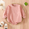 Children's Baby Triangle Rompers Long Sleeve Pocket Sweatshirt