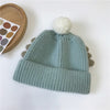 Children's angel wing woolen ball cap