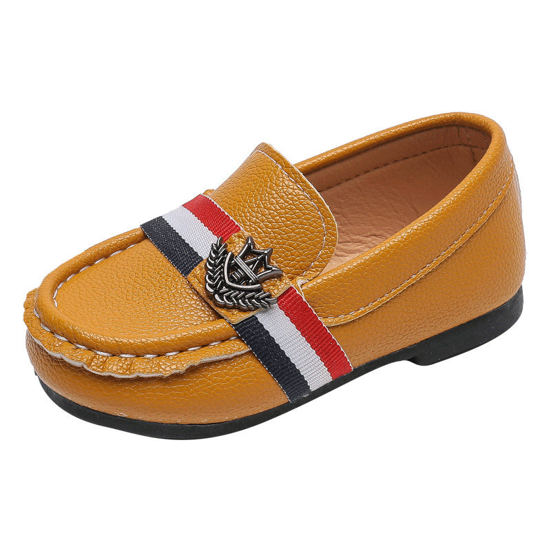 Boys' British Style Retro Lazy Slip-on Moccasin Shoes