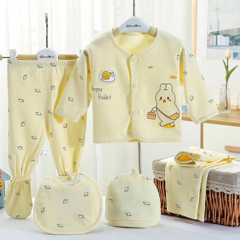 Newborn Baby Cotton Underwear Set Five-piece Suit 0-3 Months