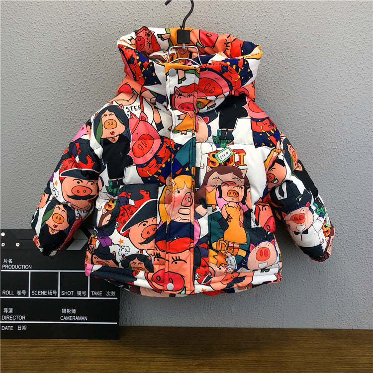 Mid Length Padded Children's Cotton Coat