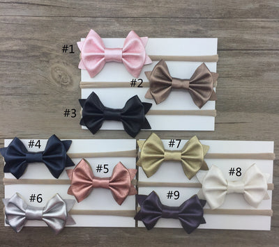 Nylon rope solid color bow baby hair ring