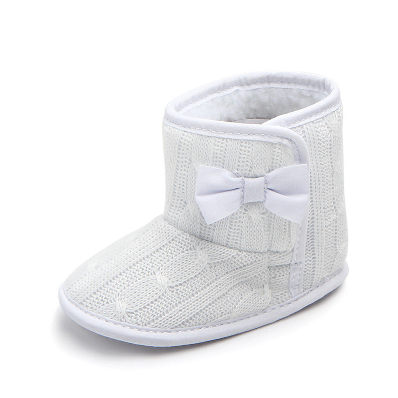 Manufacturers selling Wool Knitted Winter new bow shoes baby toddler shoes shoes boots 1646