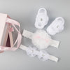 New baby hair accessories socks and shoes set box