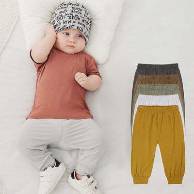 Bamboo Fiber Spring And Autumn Outer Wear Baby Casual Pants