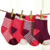 Cute Newborn Baby Sets Kids Winter Warm Soft Cotton Striped Soft Stitches Socks Socks 0-3 Years Old