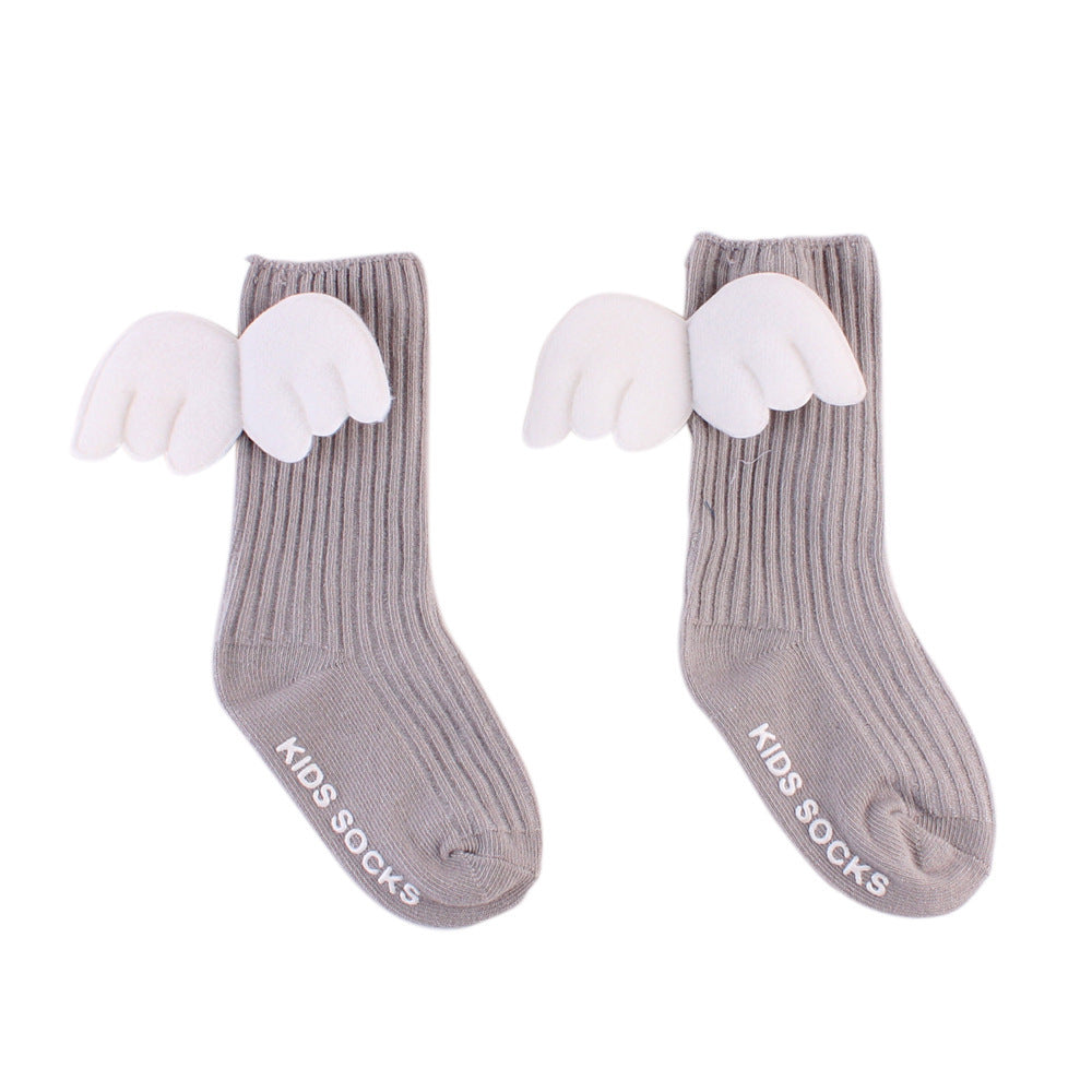 Long tube baby socks pure cotton baby socks high tube boneless loose end socks