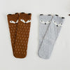 Spring and Autumn Cartoon Cute Fox Dot Stereo Breathable Children's Socks Boys and Girls Baby Cotton Socks