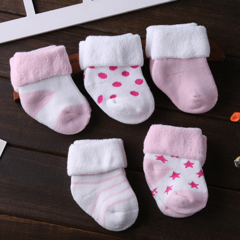 Thickened Winter Cotton Socks For Newborn Boys And Girls