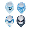 4pcs Lot Bibs Burp Cloth Print Arrow Wave Triangle Baby Bibs Cotton Bandana Accessories