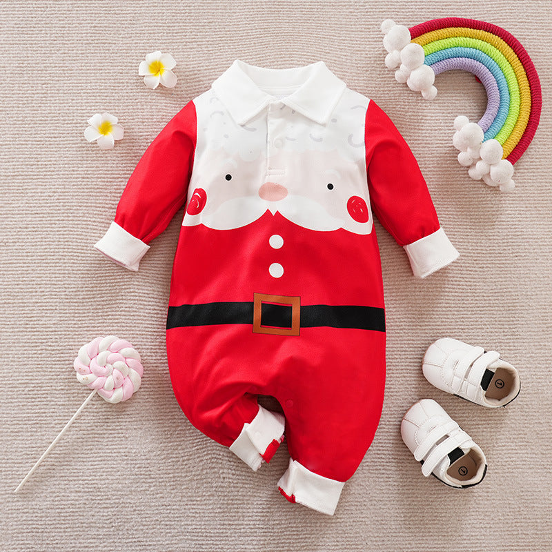 Clothes For Babies Santa Claus Red Green Onesie