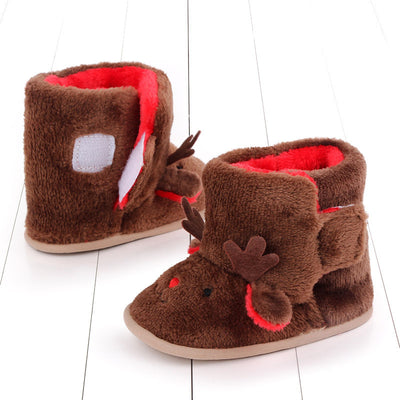 Christmas winter warm baby boots plush cartoon baby shoes