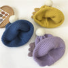 Children's angel wing woolen ball cap