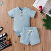 Children's Clothing Baby Bodysuit Casual Adjustable Short-sleeved Top And Shorts Suit