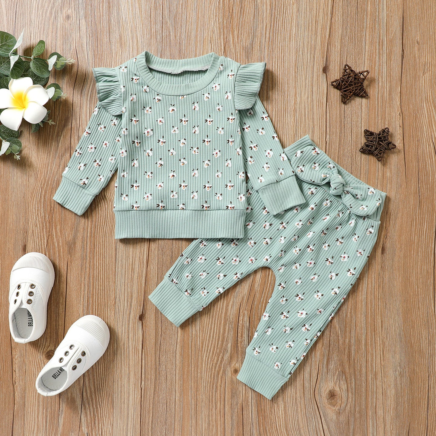 Women's Floral Fly Cuff Pullover Suit