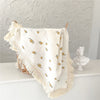 Baby Cotton Crepe Print Fringed Blanket Wrap