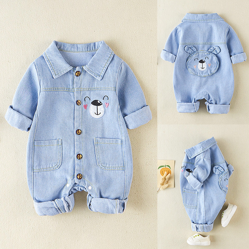 Clothes For Babies Autumn Clothes Newborn Denim Jumpsuit