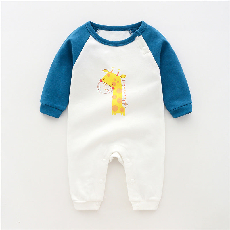 Fashion Cute Cotton Long-sleeved Thin Baby Clothes One-piece