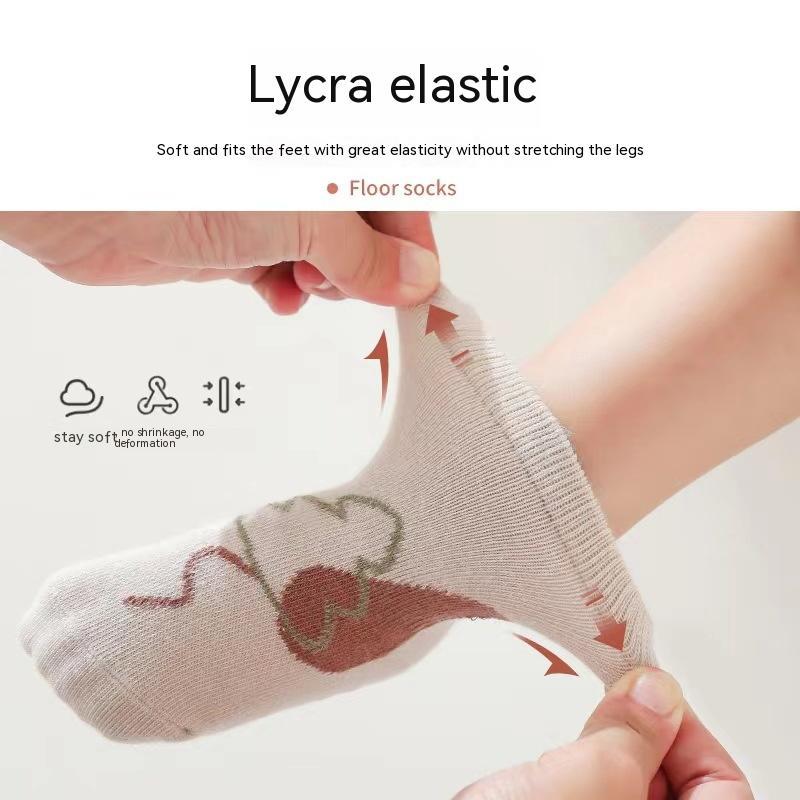 Baby Autumn And Winter Non-slip Glue Bottom Non-slip Socks Tube Socks