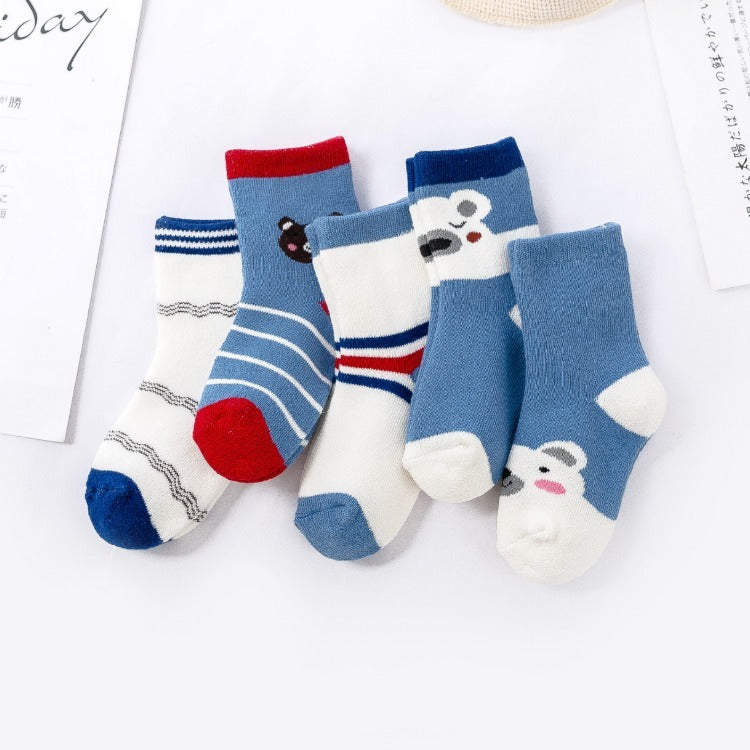 Cute And Thick Children's Warm Terry Socks