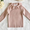 Kids Knitted Pullover Girls Long Sleeve Knit Lace Sweater