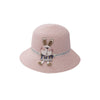 Cute Rabbit Decoration Bag Two-Piece Straw Hat