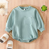 Children's Baby Triangle Rompers Long Sleeve Pocket Sweatshirt