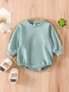 Children's Baby Triangle Rompers Long Sleeve Pocket Sweatshirt