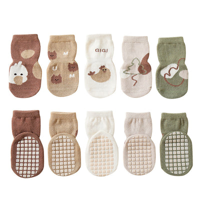 Baby Autumn And Winter Non-slip Glue Bottom Non-slip Socks Tube Socks