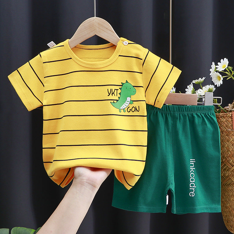 Children's Short-sleeved Suit Cotton T-shirt Baby Baby Clothes