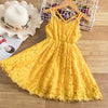 Children's Embroidered Skirt Lace Dress With Suspenders And Beautiful Back