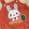 Corduroy Children's Clothing Easter Cute Baby Girl Cartoon Rabbit Embroidered Romper