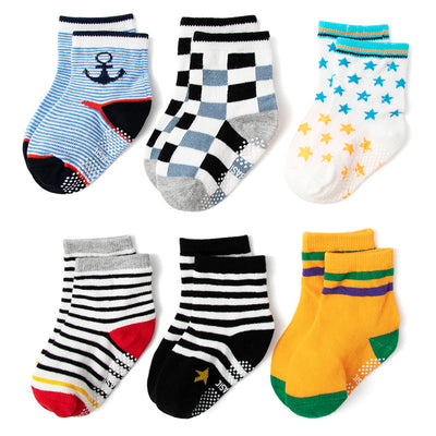 Dispensing Non-slip Pinstripe Children's Cotton Socks