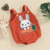 Corduroy Children's Clothing Easter Cute Baby Girl Cartoon Rabbit Embroidered Romper