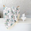 Baby Cotton Crepe Print Fringed Blanket Wrap