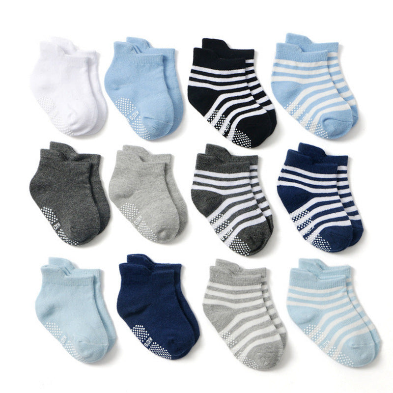 Children's Non-slip Polka Dot Cotton Floor Socks